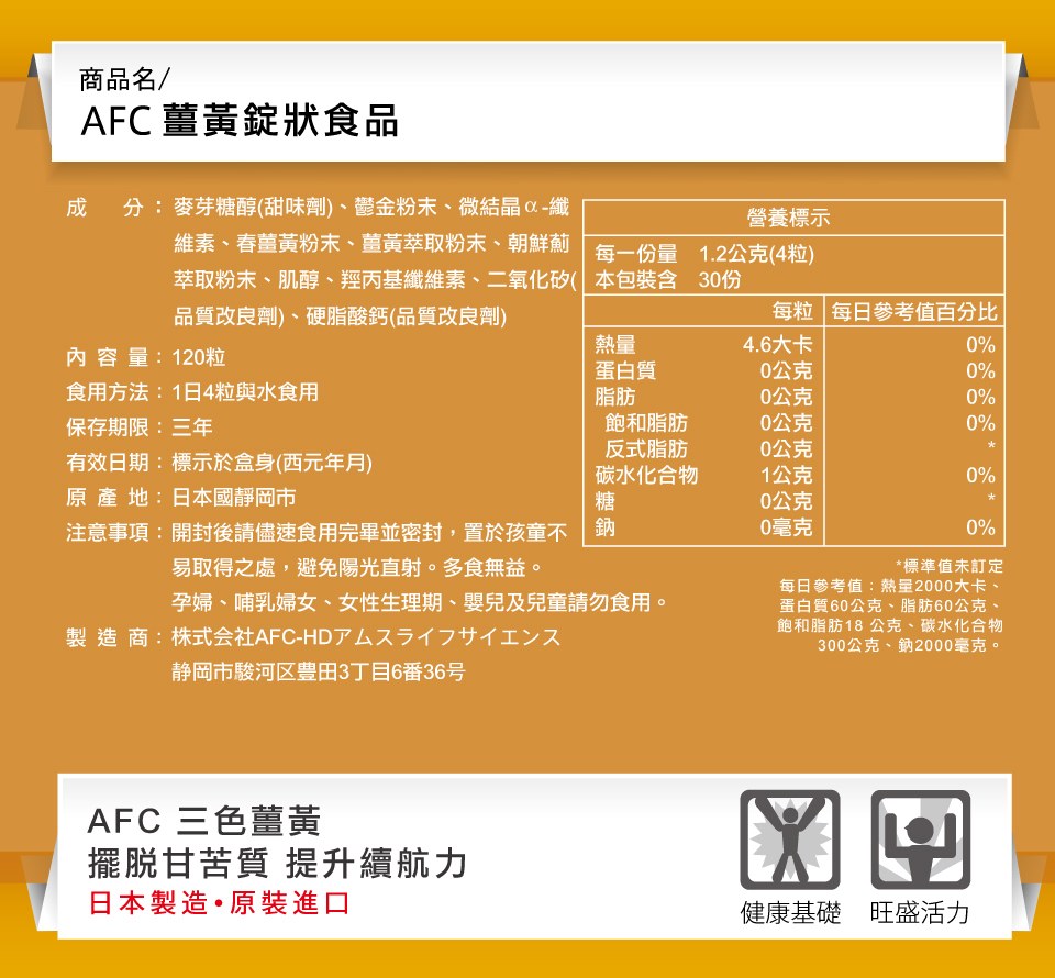 AFC宇勝淺山 三色薑黃